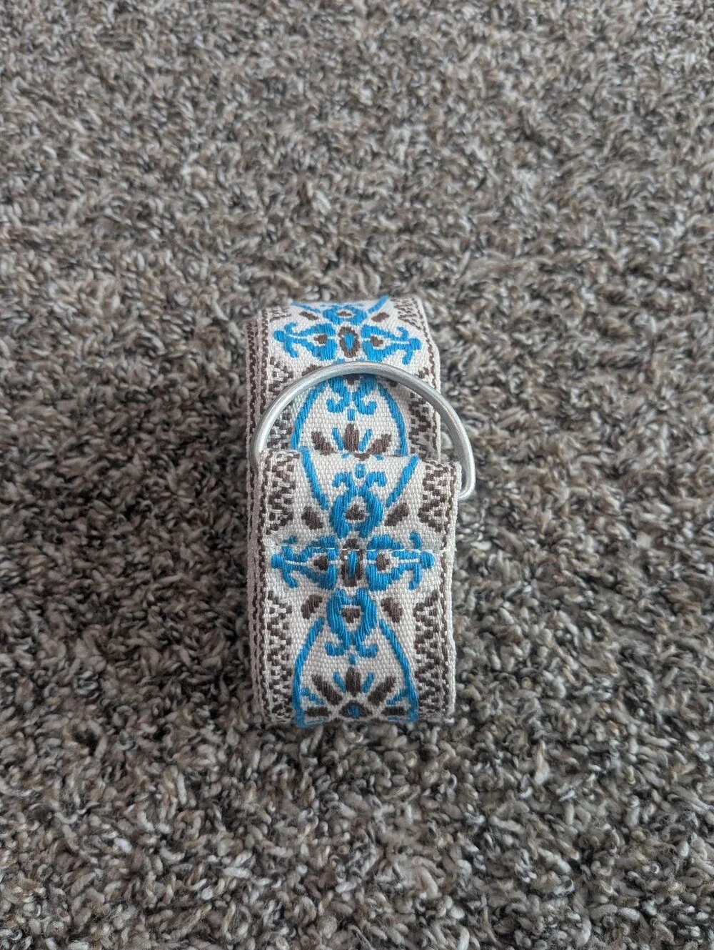 Vintage Boho Woven Tapestry Belt Turquoise